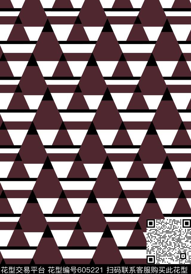 几何三角形传统印花华亿平台下载（图片编号: 605221） - 瓦栏（Walan）
