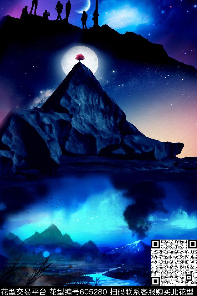 男装手绘油画数码印花华亿平台下载（图片编号: 605280） - 瓦栏（Walan）