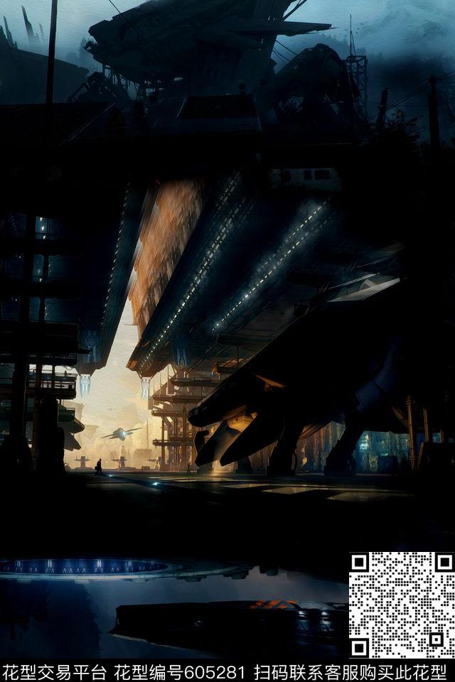 男装手绘油画数码印花华亿平台下载（图片编号: 605281） - 瓦栏（Walan）