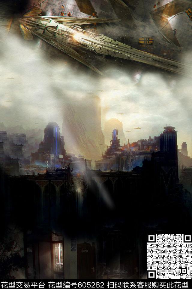 男装手绘油画数码印花华亿平台下载（图片编号: 605282） - 瓦栏（Walan）