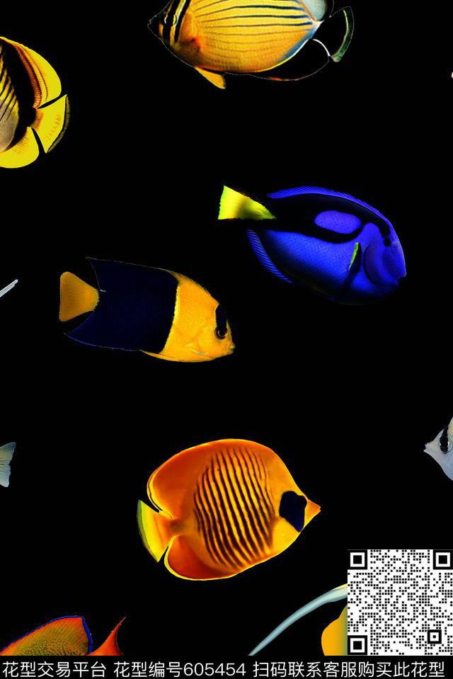 热带鱼小丑鱼海洋数码印花华亿平台下载（图片编号: 605454） - 瓦栏（Walan）
