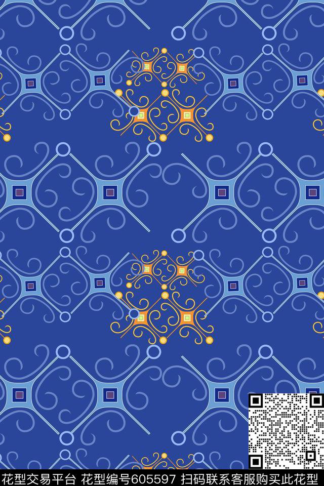 可用家纺风格花卉中东传统印花华亿平台下载（图片编号: 605597） - 瓦栏（Walan）