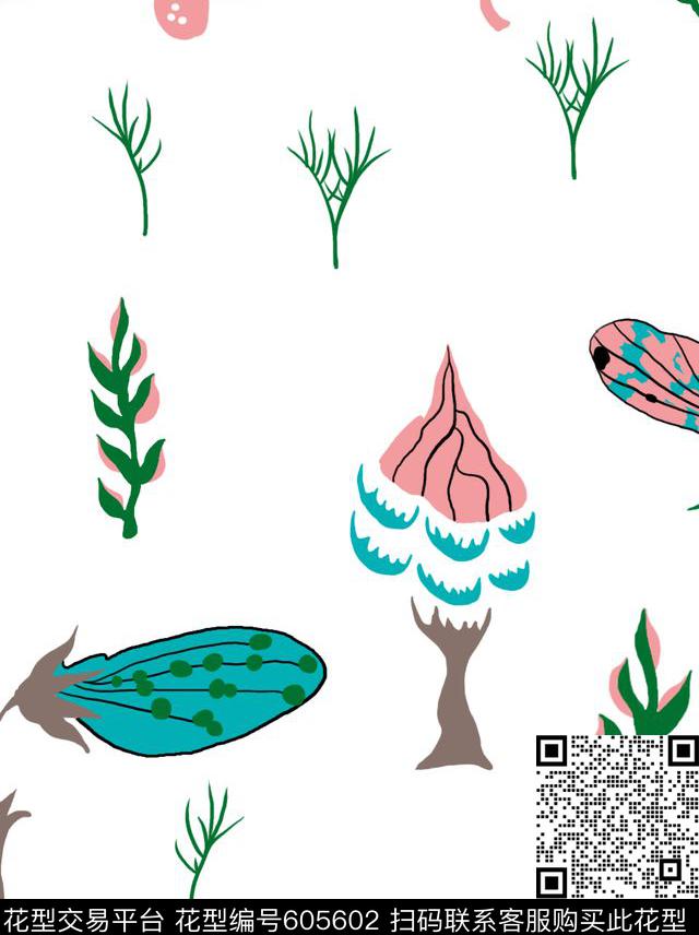 卡通女装卡通华亿平台小树叶冰淇淋华亿平台传统印花华亿平台下载（图片编号: 605602） - 瓦栏（Walan）