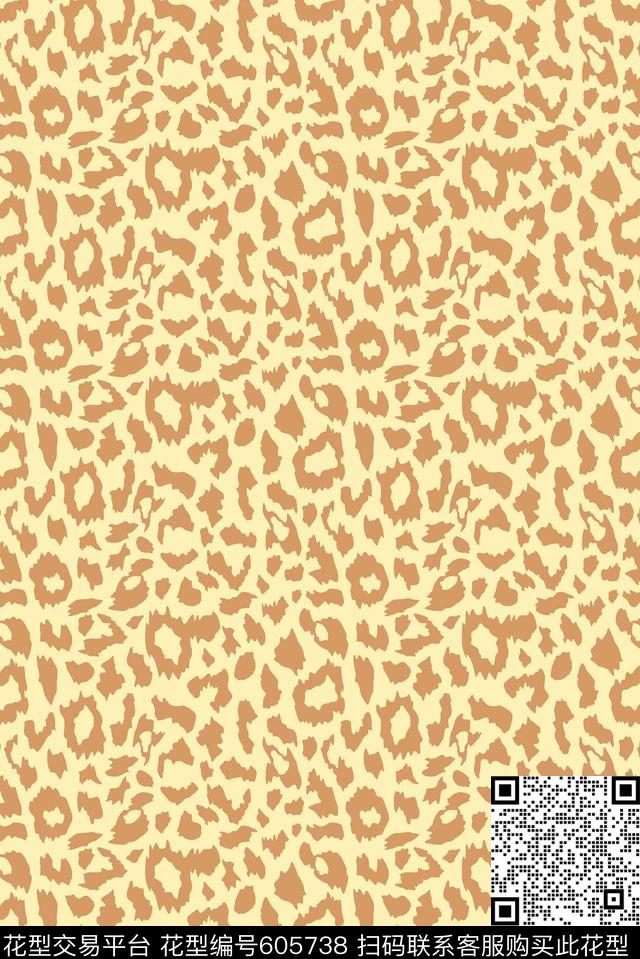 满身纹理豹纹数码印花华亿平台下载（图片编号: 605738） - 瓦栏（Walan）
