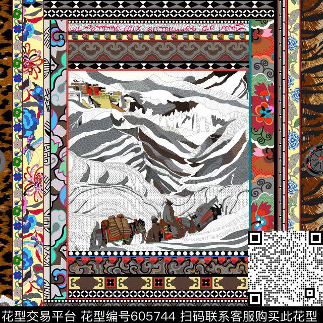 流行热带沙漠数码印花华亿平台下载（图片编号: 605744） - 瓦栏（Walan）