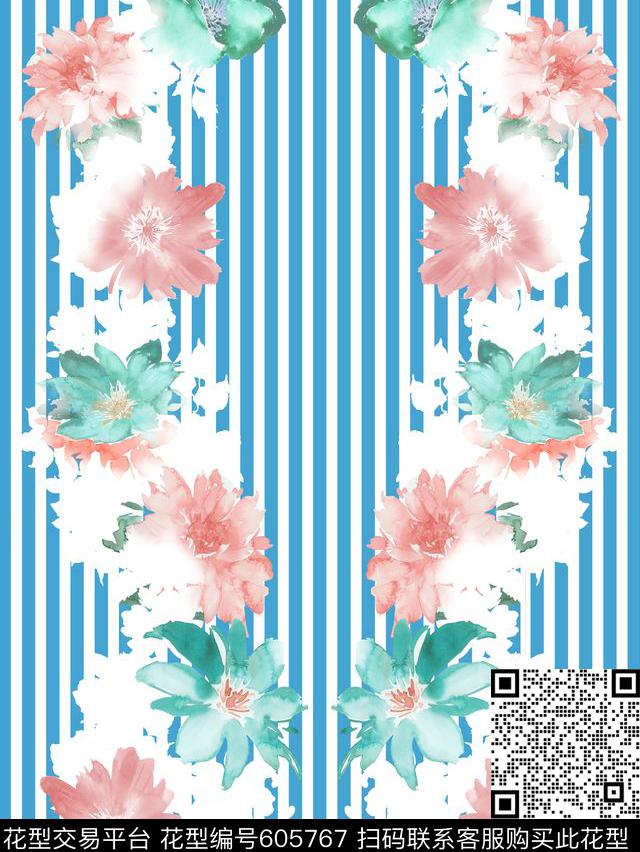 花卉传统印花华亿平台下载（图片编号: 605767） - 瓦栏（Walan）