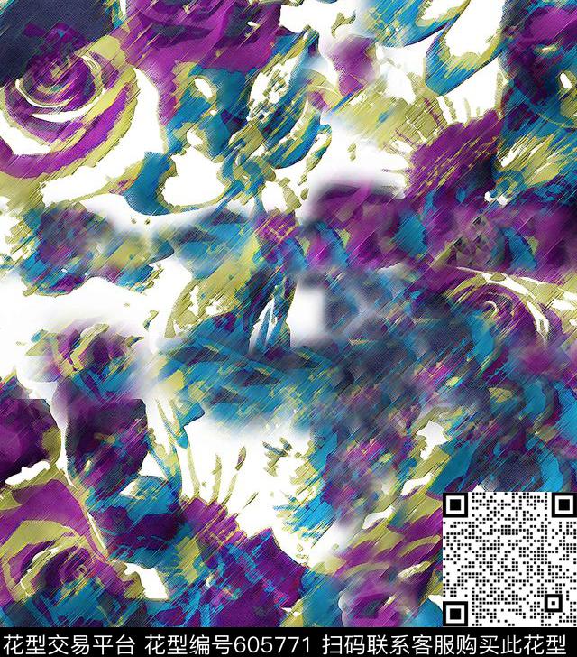 花瓣小碎花大花数码印花华亿平台下载（图片编号: 605771） - 瓦栏（Walan）