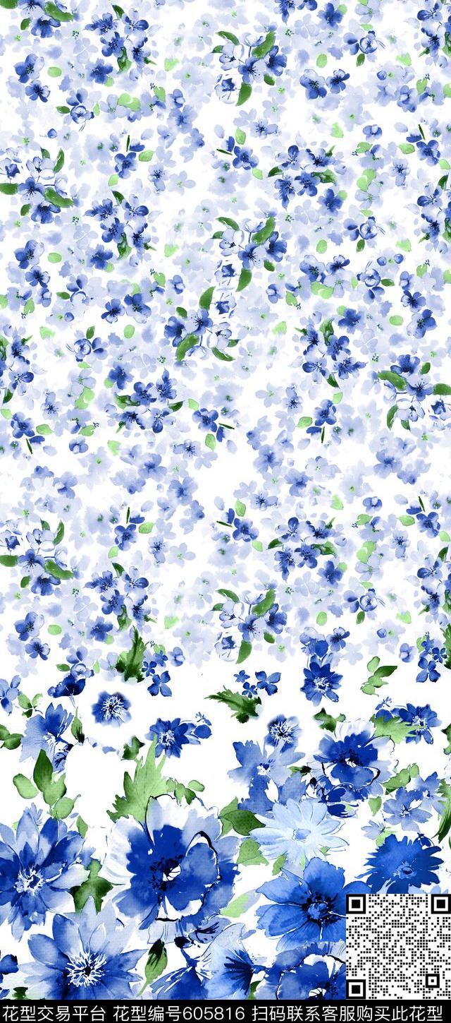 花卉数码印花华亿平台下载（图片编号: 605816） - 瓦栏（Walan）