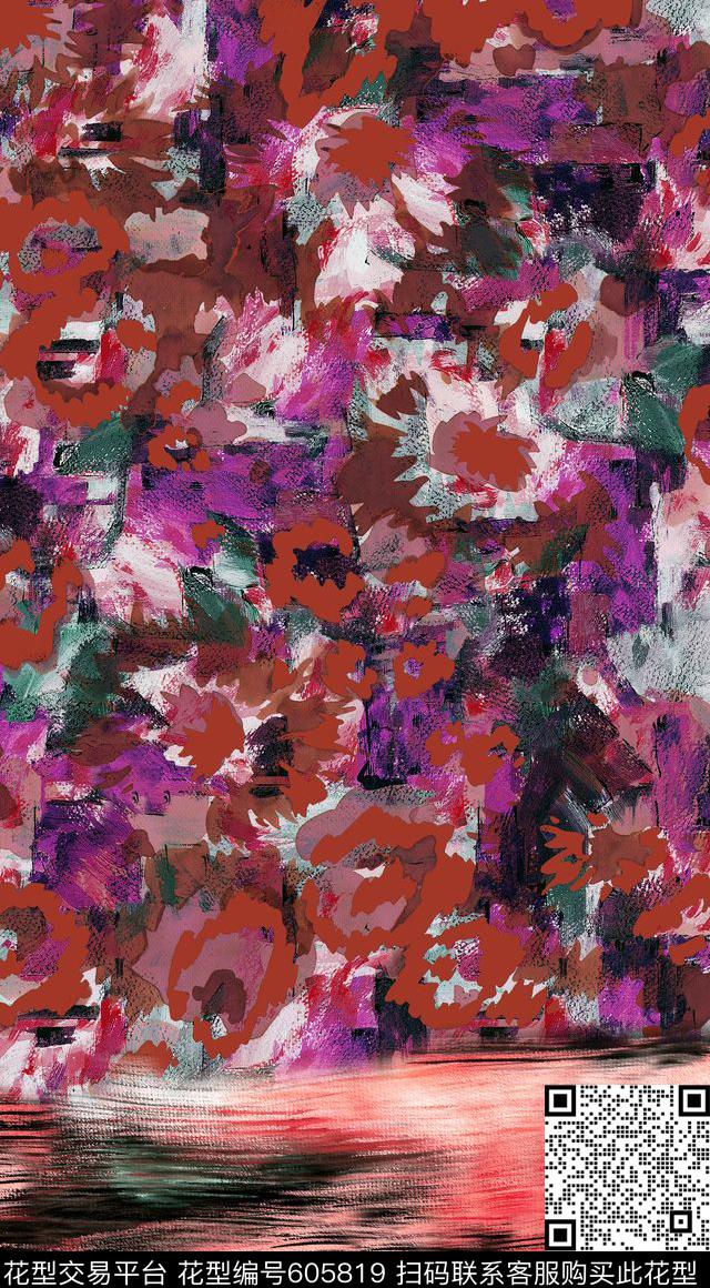 抽象数码印花华亿平台下载（图片编号: 605819） - 瓦栏（Walan）