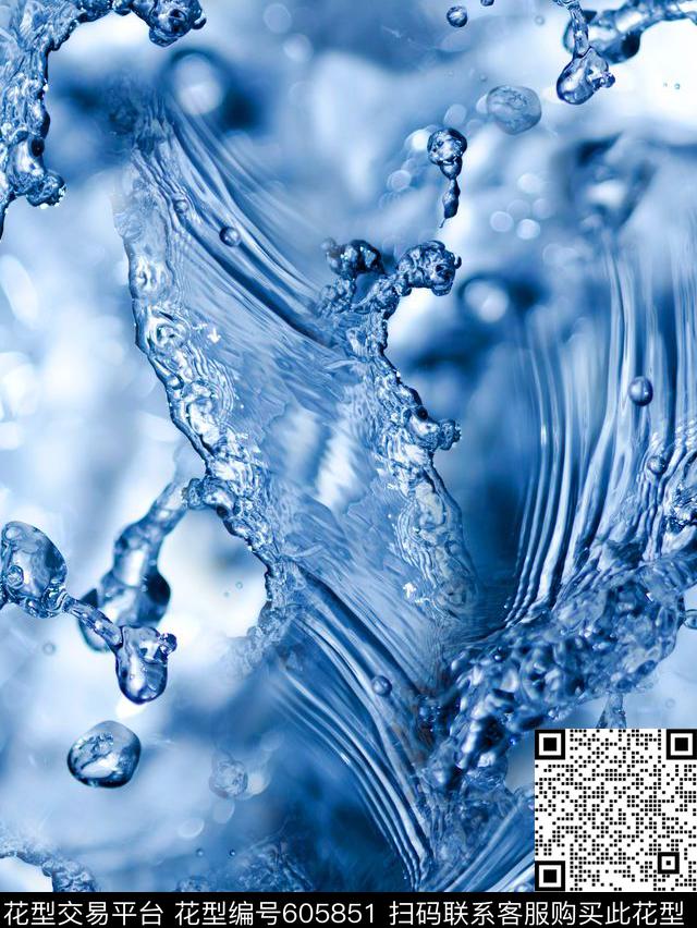 MAX-抽象自然风景欧美时尚自然风景数码印花华亿平台下载（图片编号: 605851） - 瓦栏（Walan）