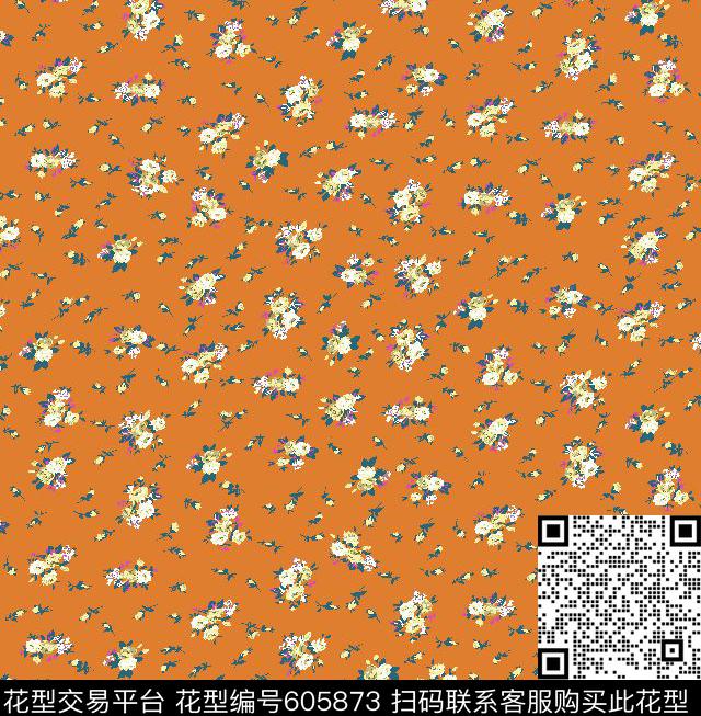 满版乱花小碎花秋装传统印花华亿平台下载（图片编号: 605873） - 瓦栏（Walan）