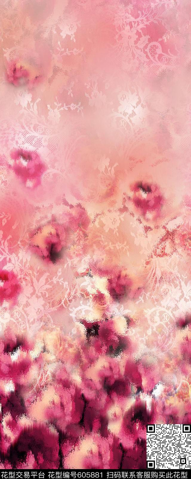 抽象数码印花华亿平台下载（图片编号: 605881） - 瓦栏（Walan）