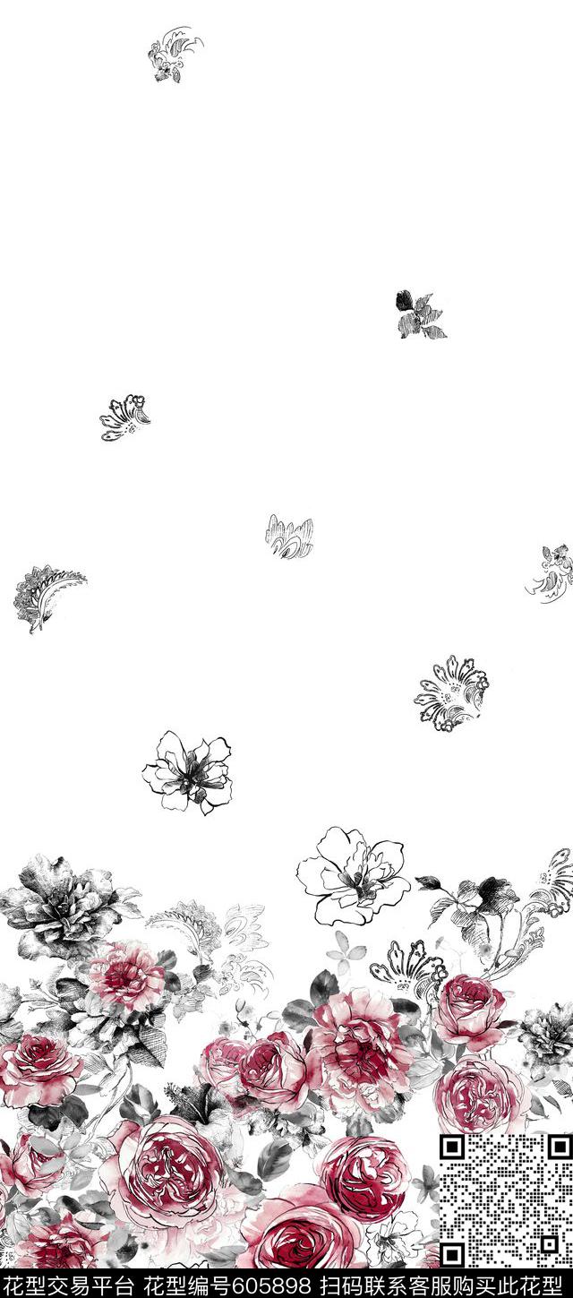 中国风数码印花华亿平台下载（图片编号: 605898） - 瓦栏（Walan）