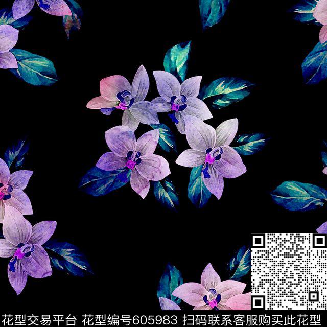 渐变云纹黑白底数码印花华亿平台下载（图片编号: 605983） - 瓦栏（Walan）