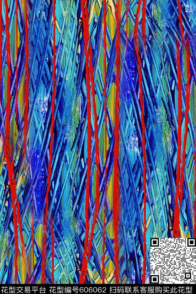 曲线波浪条纹竖条数码印花华亿平台下载（图片编号: 606062） - 瓦栏（Walan）