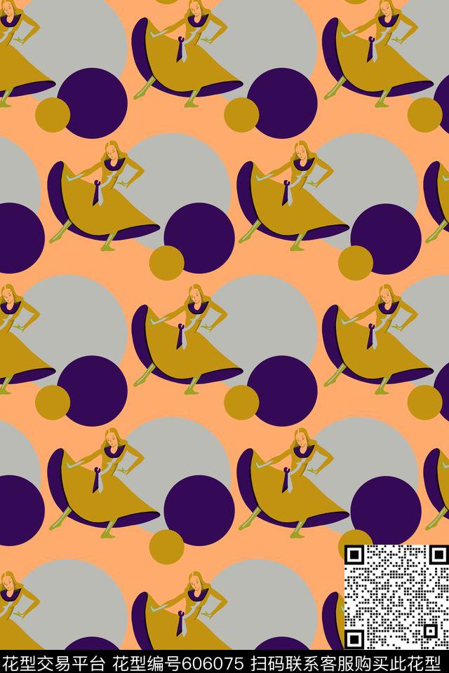 舞蹈南美风情趣味传统印花华亿平台下载（图片编号: 606075） - 瓦栏（Walan）