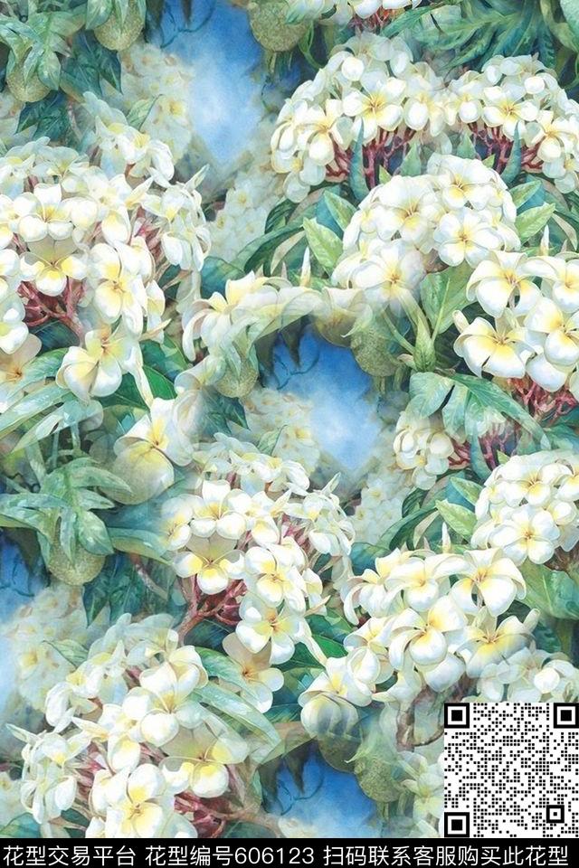 花卉数码印花华亿平台下载（图片编号: 606123） - 瓦栏（Walan）