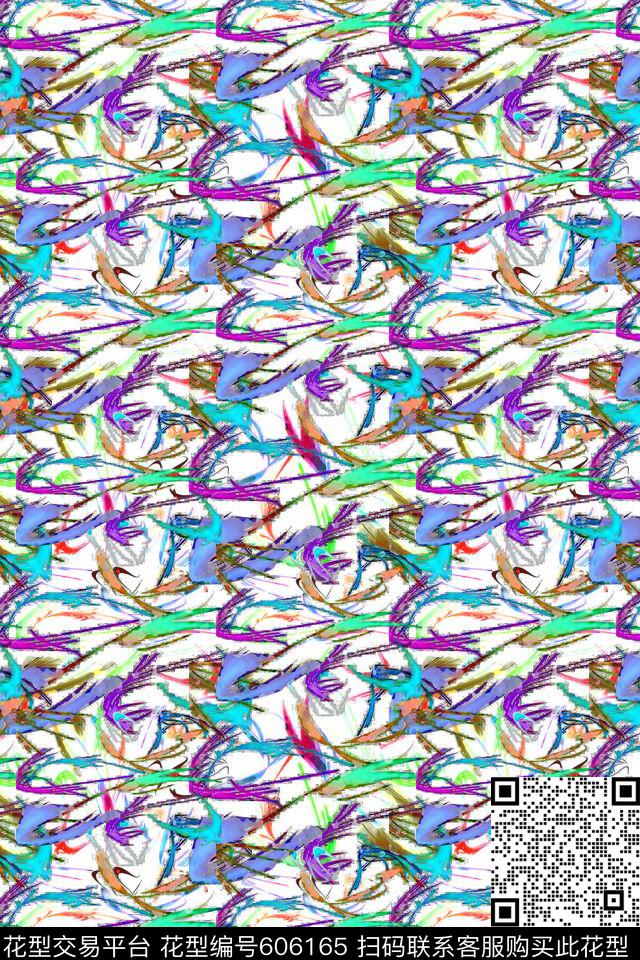 家纺迷彩手绘涂鸦图案数码印花华亿平台下载（图片编号: 606165） - 瓦栏（Walan）