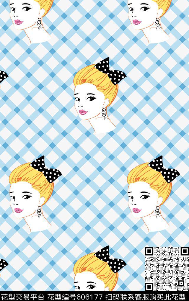 几何人物格纹传统印花华亿平台下载（图片编号: 606177） - 瓦栏（Walan）