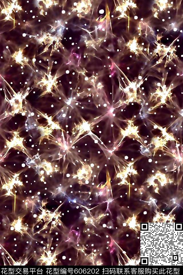 抽象荧光灯火波点商务衬衫数码印花华亿平台下载（图片编号: 606202） - 瓦栏（Walan）