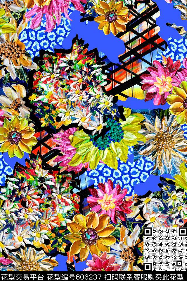 油画花油画华亿平台数码印花华亿平台下载（图片编号: 606237） - 瓦栏（Walan）