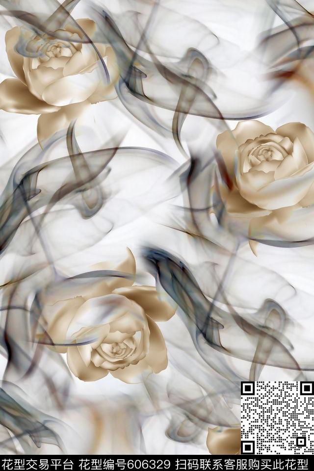 抽象几何清爽梦幻艺术平底立体手绘满版最新高清数码蕾丝民族中国风绣花珠宝肌理时尚潮

流大牌复古欧美风抽象烟雾纹理花卉女装裙数码印花华亿平台下载（图片编号: 606329） - 瓦栏（Walan）