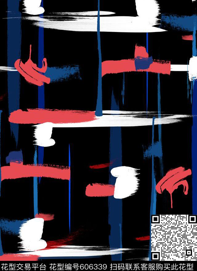 女装笔触格子传统印花华亿平台下载（图片编号: 606339） - 瓦栏（Walan）