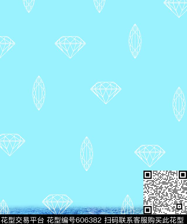 钻石湖水抽象数码印花华亿平台下载（图片编号: 606382） - 瓦栏（Walan）