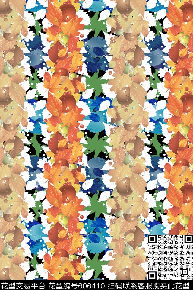 条纹图案植物花卉竖条数码印花华亿平台下载（图片编号: 606410） - 瓦栏（Walan）