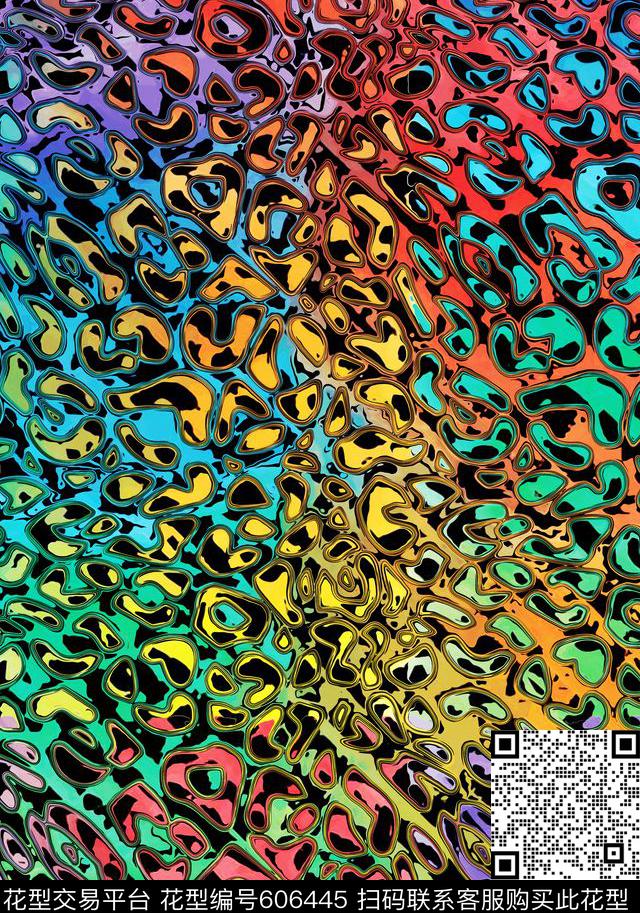 豹纹动物纹箱包数码印花华亿平台下载（图片编号: 606445） - 瓦栏（Walan）