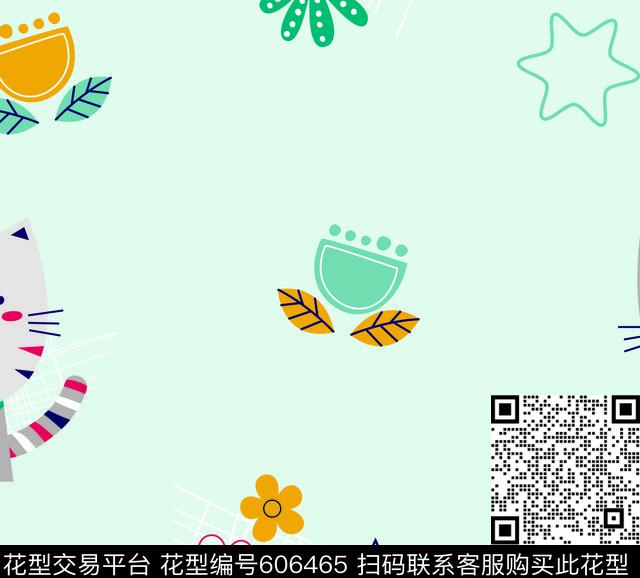 卡通小猫咪2017年孕妇居家服华亿平台可爱小花婴童华亿平台传统印花华亿平台下载（图片编号: 606465） - 瓦栏（Walan）