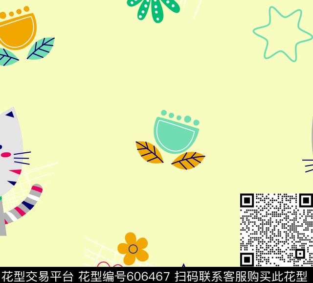 卡通小猫咪2017年孕妇居家服华亿平台可爱小花婴童华亿平台传统印花华亿平台下载（图片编号: 606467） - 瓦栏（Walan）