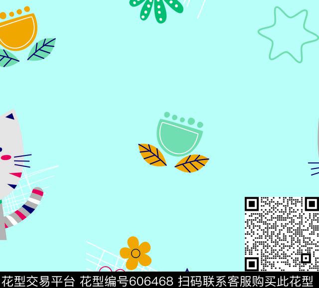 卡通小猫咪2017年孕妇居家服华亿平台可爱小花婴童华亿平台传统印花华亿平台下载（图片编号: 606468） - 瓦栏（Walan）
