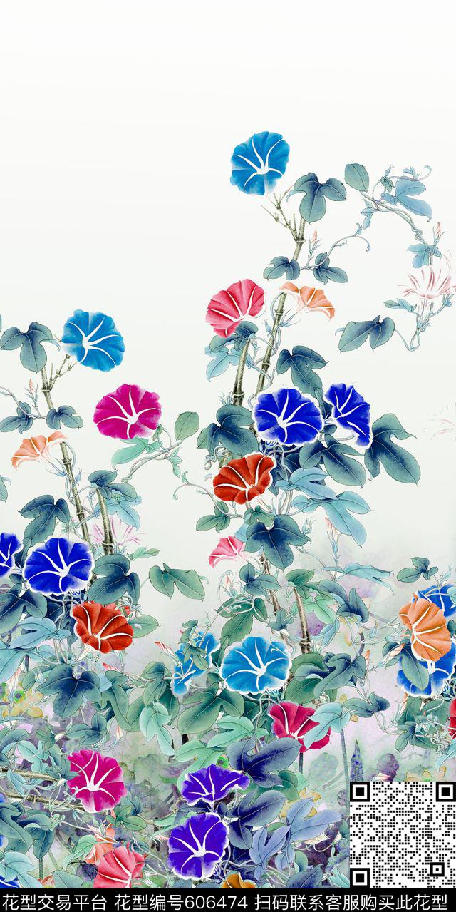 花朵花卉数码印花华亿平台下载（图片编号: 606474） - 瓦栏（Walan）