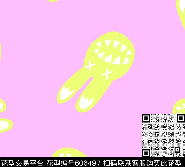 2017年孕妇居家服华亿平台卡通抽象兔子趣味手绘卡通女装华亿平台传统印花华亿平台下载（图片编号: 606497） - 瓦栏（Walan）