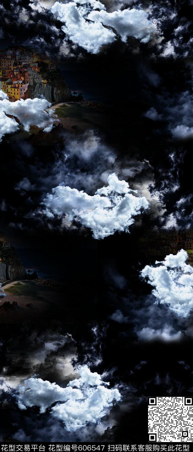 迷彩几何云朵数码印花华亿平台下载（图片编号: 606547） - 瓦栏（Walan）