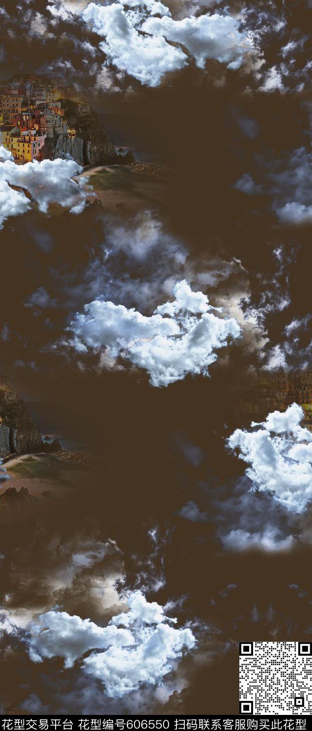 迷彩几何云朵数码印花华亿平台下载（图片编号: 606550） - 瓦栏（Walan）
