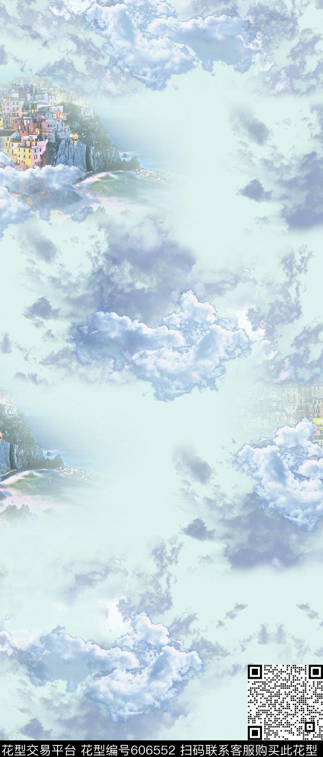 迷彩几何云朵数码印花华亿平台下载（图片编号: 606552） - 瓦栏（Walan）