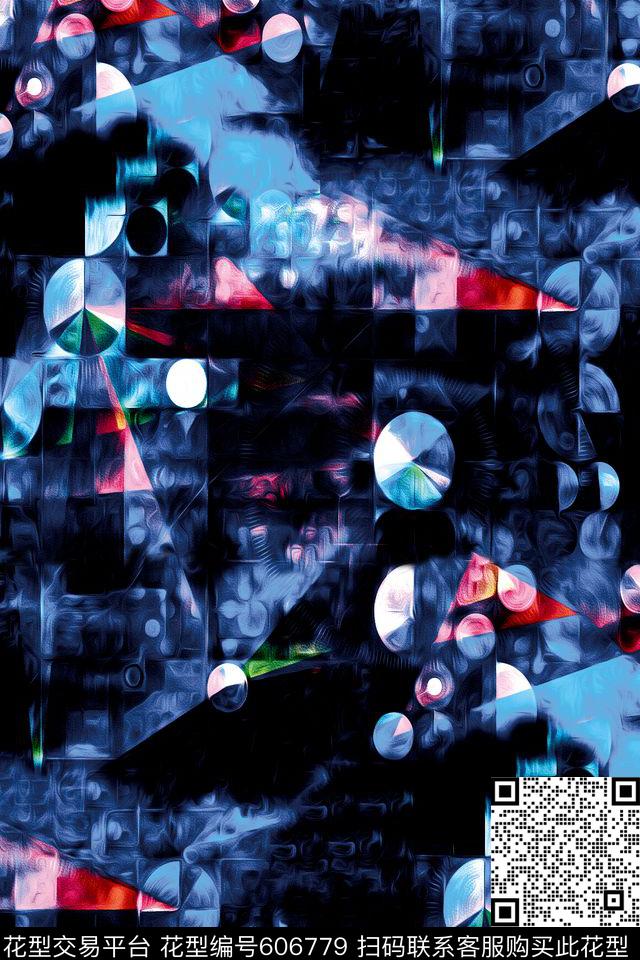 抽象科技纹理男装数码印花华亿平台下载（图片编号: 606779） - 瓦栏（Walan）