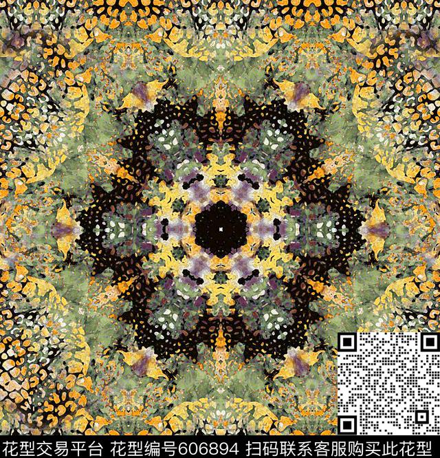 潮流动物纹理炫彩时尚花卉植物丛林风景数码印花华亿平台下载（图片编号: 606894） - 瓦栏（Walan）