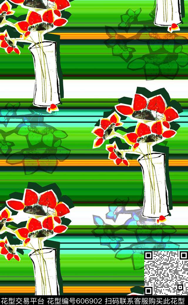 抽象几何清爽梦幻艺术平底立体手绘满版最新高清数码蕾丝民族中国风绣花珠宝肌理时尚潮

流大牌复古欧美风时尚条纹手绘花卉彩色条纹数码印花华亿平台下载（图片编号: 606902） - 瓦栏（Walan）