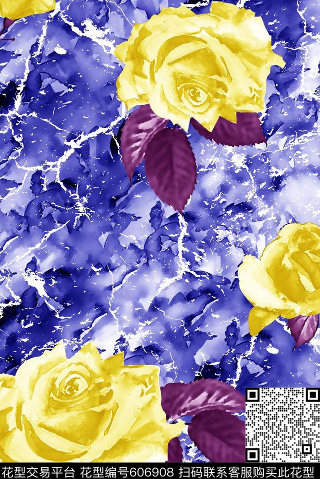 抽象几何清爽梦幻艺术平底立体手绘满版最新高清数码蕾丝民族中国风绣花珠宝肌理时尚潮

流大牌复古欧美风纹理底纹水彩花卉女装裙数码印花华亿平台下载（图片编号: 606908） - 瓦栏（Walan）