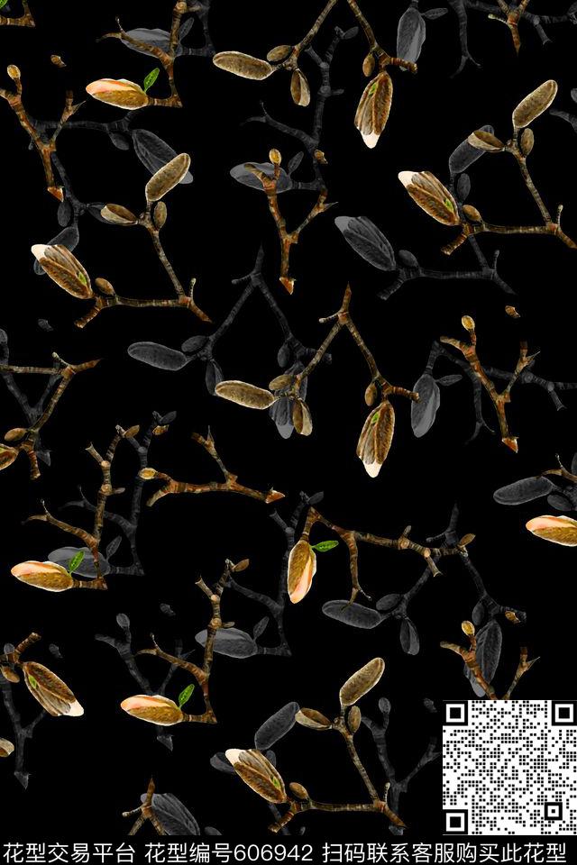 休闲男装树叶男装衬衫数码印花华亿平台下载（图片编号: 606942） - 瓦栏（Walan）