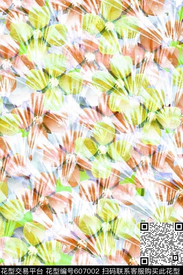 花卉男女衬衣数码印花华亿平台下载（图片编号: 607002） - 瓦栏（Walan）