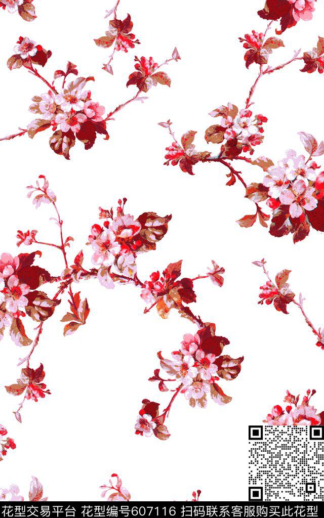 花卉数码印花华亿平台下载（图片编号: 607116） - 瓦栏（Walan）