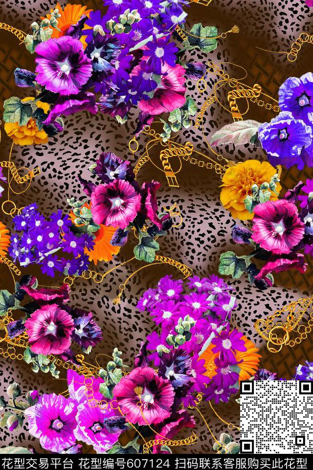 花卉数码印花华亿平台下载（图片编号: 607124） - 瓦栏（Walan）