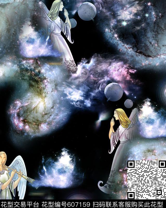 云朵星空星际数码印花华亿平台下载（图片编号: 607159） - 瓦栏（Walan）