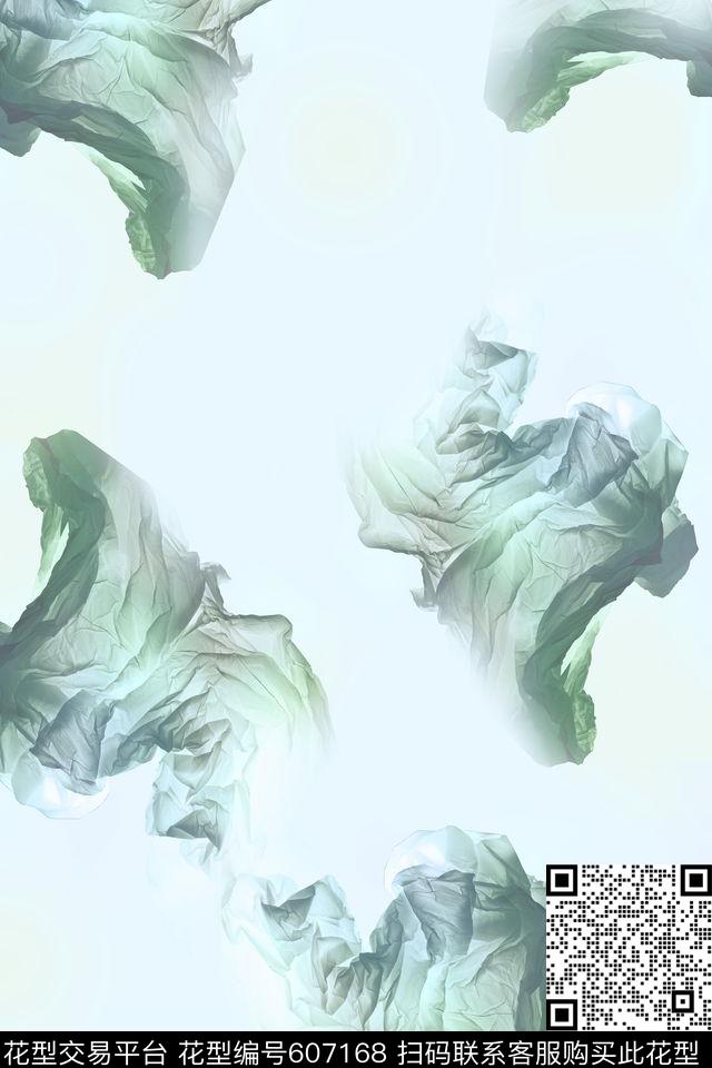 抽象飘逸烟雾数码印花华亿平台下载（图片编号: 607168） - 瓦栏（Walan）