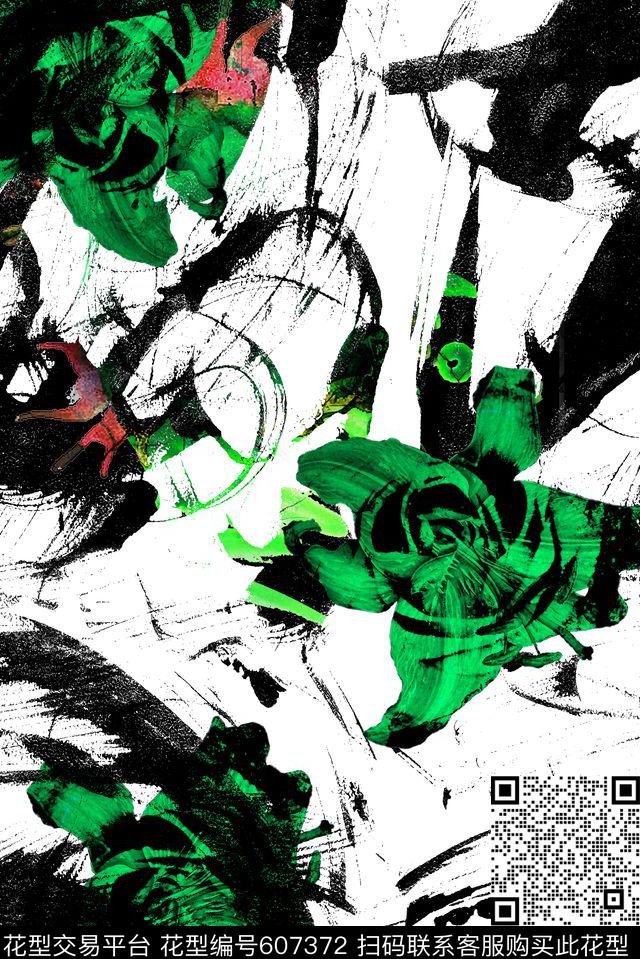 百合面料花流行数码印花华亿平台下载（图片编号: 607372） - 瓦栏（Walan）