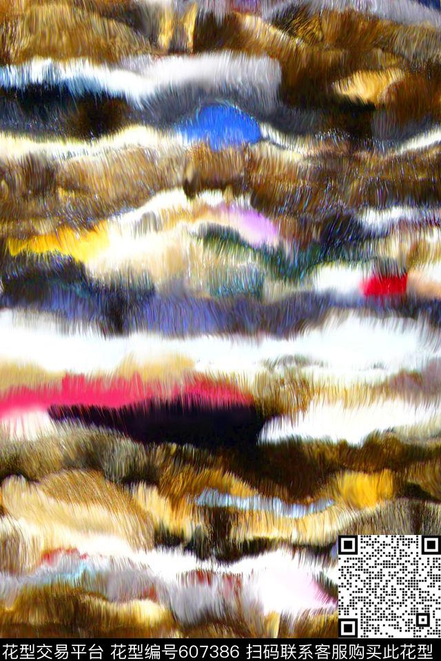 肌理抽象毛皮数码印花华亿平台下载（图片编号: 607386） - 瓦栏（Walan）